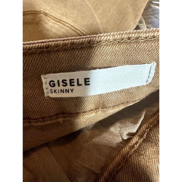 DEAR JOHN Women's Gisele Skinny Ankle Denim Jeans Brown/Butterscotch Size 33 - Picture 10 of 12